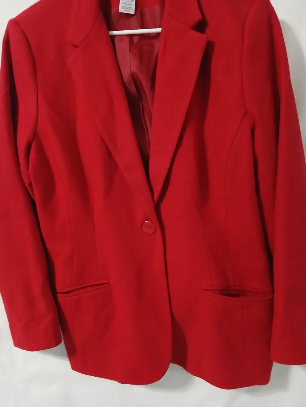 Sag Harbor Red Single-Button Blazer 100%  Wool. - Picture 2 of 15
